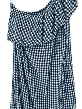 Velvet by Graham & Spencer Gingham one shoulder dress